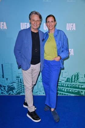 UFA Back in Berlin Reception: Wolfgang Bahro and Ulrike Frank on the blue carpet at the UFA Back in Berlin reception at BE YOND OFFICE in Berlin on September 17, 2026 Copyright: xEventpressxBerndtx