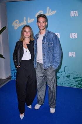 UFA Back in Berlin Reception: Sonja Gerhardt and Vladimir Burlakov on the Blue Carpet at the UFA Back in Berlin Reception at BE YOND OFFICE in Berlin on September 17, 2026 Copyright: xEventpressxBerndtx