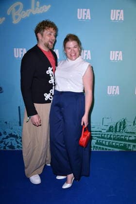 UFA Back in Berlin Reception: Knud Riepen and Gisa Flake on the Blue Carpet at the UFA Back in Berlin Reception at BE YOND OFFICE in Berlin on September 17, 2026 Copyright: xEventpressxBerndtx