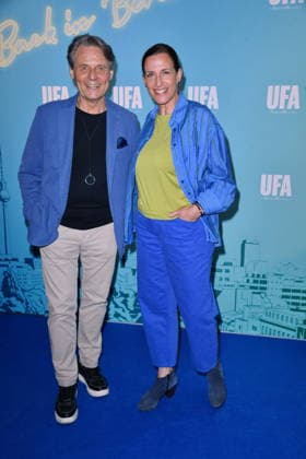 UFA Back in Berlin Reception: Wolfgang Bahro and Ulrike Frank on the blue carpet at the UFA Back in Berlin reception at BE YOND OFFICE in Berlin on September 17, 2026 Copyright: xEventpressxBerndtx