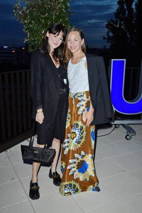 UFA Back in Berlin Reception: Lea von Acken and Katharina Schuettler on the Blue Carpet at the UFA Back in Berlin Reception at BE YOND OFFICE in Berlin on September 17, 2026 Copyright: xEventpressxBerndtx