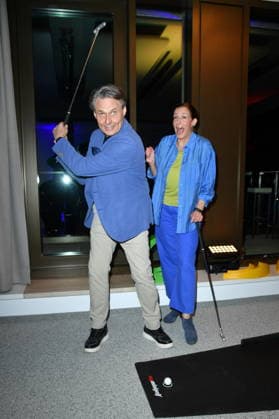 UFA Back in Berlin Reception: Wolfgang Bahro and Ulrike Frank on the blue carpet at the UFA Back in Berlin reception at BE YOND OFFICE in Berlin on September 17, 2026 Copyright: xEventpressxBerndtx