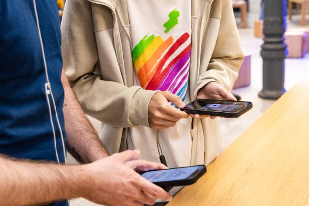 Apple Launches Its New Products Several people view the new iPhone models at the Apple Store in Puerta del Sol on September 18, 2026, in Madrid, Spain. Apple is unveiling its new line of smartphones today iPhone 18, Apple Watch Series 12, Apple Watch Ultra 4, and AirPods. Apple is also releasing its first foldable iPhone, the iPhone Duo. SEPTEMBER 18, 2026 Carlos Lujá Madrid, Spain  Copyright: xCarlosxLujanx 7782667