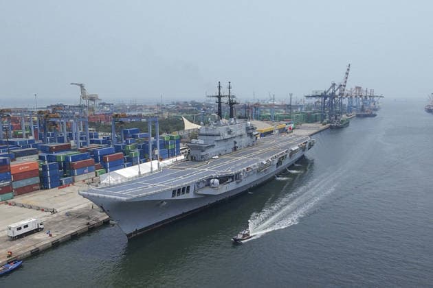 Indonesia s first aircraft carrier JAKARTA, INDONESIA - SEPTEMBER 18 : A former Italian Navy aircraft carrier, ITS Giuseppe Garibaldi, arrives at Pier 107 of Tanjung Priok port in Jakarta, Indonesia, on September 18, 2026. The through-deck aviation cruiser class ITS Giuseppe Garibaldi will be Indonesia’s first aircraft carrier, was donated by the Italian government to Indonesia and arrived after sailing for 25 days from Italy. Indonesia plans to use the vessel primarily for military operations other than war, including disaster response and humanitarian assistance, as part of efforts to strengthen and modernize the Indonesian Navy s integrated fleet weapons system. Agoes Rudianto Anadolu Jakarta Indonesia. Editorial use only. Please get i  Copyright: x2026xAnadoluxAgoesxRudiantox