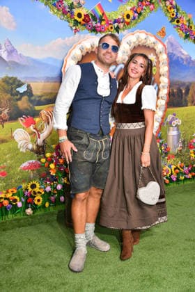 Sarah Engel with Boyfriend 2 at HeidiFest by Heidi Klum, a pre-Oktoberfest event hosted by RTL at the Hofbräuhaus in Munich on September 17, 2026