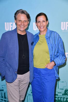 Wolfgang Bahro and Ulrike Frank at the UFA Back reception at BE YOND OFFICE in Berlin on September 17, 2026