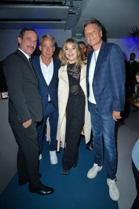 Soenke Moehring, Marco Girnth, Ina Paule Klink, and Roland Suso Richter at the UFA Back reception at BE YOND OFFICE in Berlin on September 17, 2026