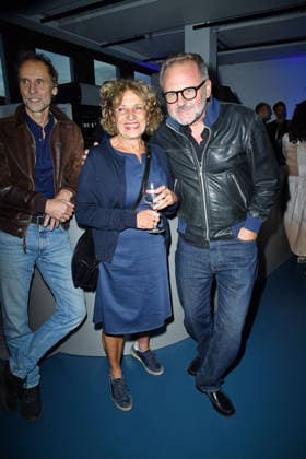 Adriana Altaras and Samuel Finzi at the UFA Back reception at BE YOND OFFICE in Berlin on September 17, 2026
