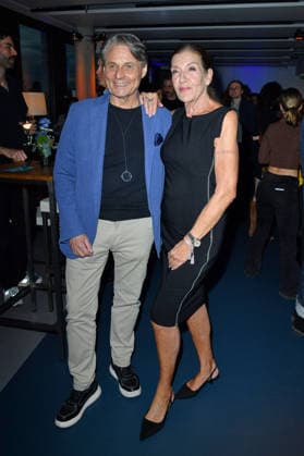 Wolfgang Bahro and Katy Karrenbauer at the UFA Back reception at BE YOND OFFICE in Berlin on September 17, 2026