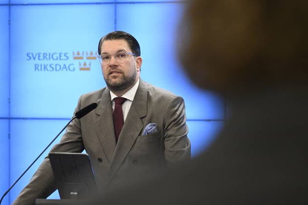 STOCKHOLM, SWEDEN 20260918 Jimmie Akesson of the Sweden Democrats (SD) comments on the election results during a press conference at the Riksdag STOCKHOLM SWEDEN x10070x  Copyright: xJessicaxGow TTx AKESSON VALRESULTATET lPFTKcAm7lI