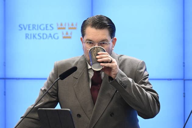 STOCKHOLM, SWEDEN 20260918 Jimmie Akesson, leader of the Sweden Democrats (SD), comments on the election results during a press conference at the Riksdag STOCKHOLM, SWEDEN x10070x  Copyright: xJessicaxGow TTx AKESSON VALRESULTATET FjXpk5jI5Bs