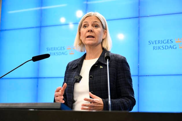 STOCKHOLM, SWEDEN, September 18, 2026 Magdalena Andersson (S) comments on her meeting with the Speaker during a press conference at the Riksdag STOCKHOLM, SWEDEN x10070x  Copyright: xJessicaxGow TTx MAGDALENA ANDERSSON (S) PRESSTRÄFF 5vEwxHWj5zI