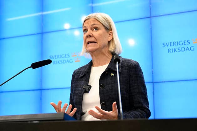 STOCKHOLM, SWEDEN, September 18, 2026 Magdalena Andersson (S) comments on her meeting with the Speaker during a press conference at the Riksdag STOCKHOLM, SWEDEN x10070x  Copyright: xJessicaxGow TTx MAGDALENA ANDERSSON (S) PRESSTRÄFF inWNXaOpPE0