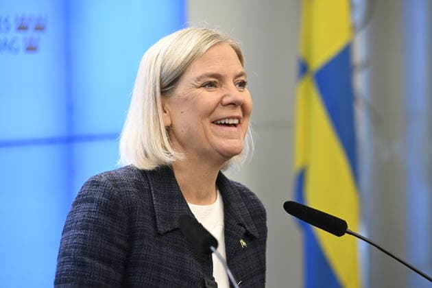 STOCKHOLM, SWEDEN 20260918 Magdalena Andersson (S) comments on her meeting with the Speaker during a press conference at the Riksdag STOCKHOLM, SWEDEN x10070x  Copyright: xJessicaxGow TTx MAGDALENA ANDERSSON (S) PRESSTRÄFF rQynP3ctWvY