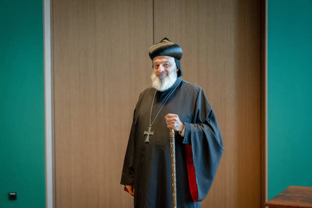 Ignatius Aphrem II, Patriarch of the Syrian Orthodox Church of Berlin, with his official residence at Spreebogen; Ignatius Aphrem II, Patriarch of the Syrian Orthodox Church of Antioch in Berlin, Berlin, GER