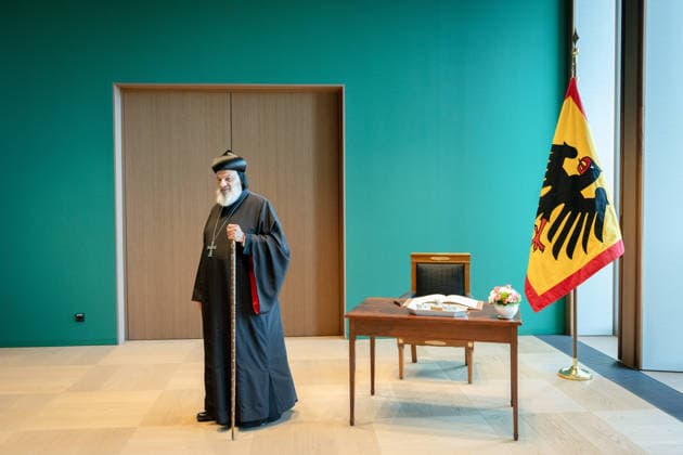 Ignatius Aphrem II, Patriarch of the Syrian Orthodox Church of Berlin, with his official residence at Spreebogen; Ignatius Aphrem II, Patriarch of the Syrian Orthodox Church of Antioch in Berlin, Berlin, GER