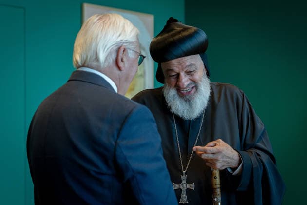 Ignatius Aphrem II, Patriarch of the Syriac Orthodox Church, Federal President Frank-Walter Steinmeier, Berlin, Official Residence at Spreebogen, Federal President Frank-Walter Steinmeier, Ignatius Aphrem II, Patriarch of the Syriac Orthodox Church of Antioch, Berlin, Berlin, GER
