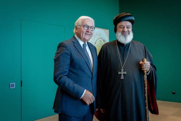 Ignatius Aphrem II, Patriarch of the Syriac Orthodox Church, Federal President Frank-Walter Steinmeier, Berlin, Official Residence at Spreebogen, Federal President Frank-Walter Steinmeier, Ignatius Aphrem II, Patriarch of the Syriac Orthodox Church of Antioch, Berlin, Berlin, GER