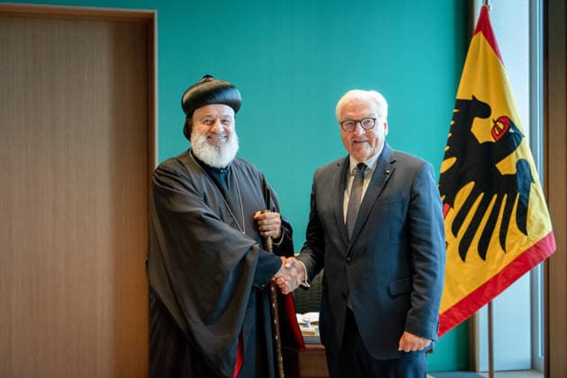 Ignatius Aphrem II, Patriarch of the Syriac Orthodox Church, Federal President Frank-Walter Steinmeier, Berlin, Official Residence at Spreebogen, Federal President Frank-Walter Steinmeier, Ignatius Aphrem II, Patriarch of the Syriac Orthodox Church of Antioch, Berlin, Berlin, GER