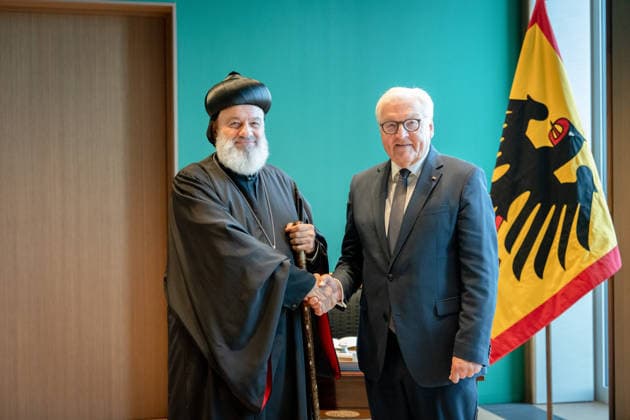 Ignatius Aphrem II, Patriarch of the Syriac Orthodox Church, Federal President Frank-Walter Steinmeier, Berlin, Official Residence at Spreebogen, Federal President Frank-Walter Steinmeier, Ignatius Aphrem II, Patriarch of the Syriac Orthodox Church of Antioch, Berlin, Berlin, GER