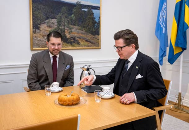 STOCKHOLM, SWEDEN 20260918 Speaker of the Riksdag Andreas Norlén meets with Sweden Democrats party leader Jimmie Åkesson (SD) for talks as the process of nominating a new prime minister begins STOCKHOLM SWEDEN x10430x  Copyright: xChristinexOlsson TTx TALMANSRUNDOR mWdYhEs8M90
