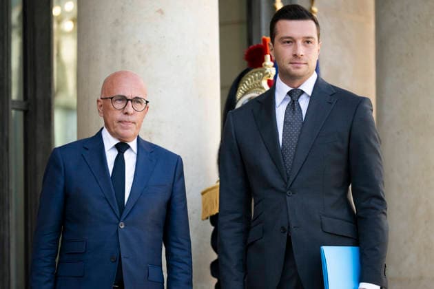 Eric Ciotti And Jordan Bardella Arrive At Elysee Palace For Meeting With French President - Paris Candidate for French Presidential Election Eric Ciotti and Jordan Bardella arrives at the Elysee Palace for a meeting with French President in Paris on September 18, 2026. Photo by Eliot Blondet ABACAPRESS.COM Paris France France  Copyright: xBlondetxEliot ABACAx