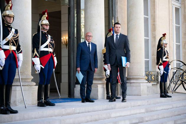 Eric Ciotti And Jordan Bardella Arrive At Elysee Palace For Meeting With French President - Paris Candidate for French Presidential Election Eric Ciotti and Jordan Bardella arrives at the Elysee Palace for a meeting with French President in Paris on September 18, 2026. Photo by Eliot Blondet ABACAPRESS.COM Paris France France  Copyright: xBlondetxEliot ABACAx