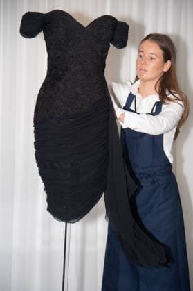 Sotheby s Princess Diana Revenge Dress Exhibition Preview at Sotheby s, London, UK - 18 September 2026 A technician holds Princess Diana s Revenge Dress by designer Christina Stambolian (est. £110k - £220k and $150k - $300k USD) as part of Sotheby s Princess Diana Revenge Dress Exhibition Preview which is to go on exhibition from 18th - 24th September 2026 before being offered at auction in New York on 9th December 2026 at Sotheby s, London, England, UK on Friday 18 September, 2026., Credit:Justin Ng Avalon UK, England, London, Sotheby s Copyright: xJustinxNgx xAvalonx 1136012282