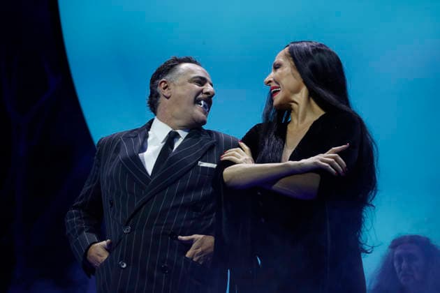 September 18, 2026, Madrid, Community Of Madrid, Spain: Cast members perform on stage during a media preview of two musical numbers from La Familia Addams: El Musical (The Addams Family: The Musical) at the Teatro Calderon on Friday, September 18, 2026, in Madrid, Spain. The exclusive press photocall showcased the vibrant and highly anticipated unconventional comedy, which brings the macabre and beloved Addams family to life with spectacular, life-sized set designs. Offering a tragicomic twist as Wednesday Addams falls in love with a normal boy, the production blends grand orchestral parodies, dark humor, and a surprisingly emotional core about teenage love and acceptance, putting traditional showbusiness cliches under the microscope wi  - ZUMAo127 20260918_zep_o127_072 Copyright: xHugoxOrtunox