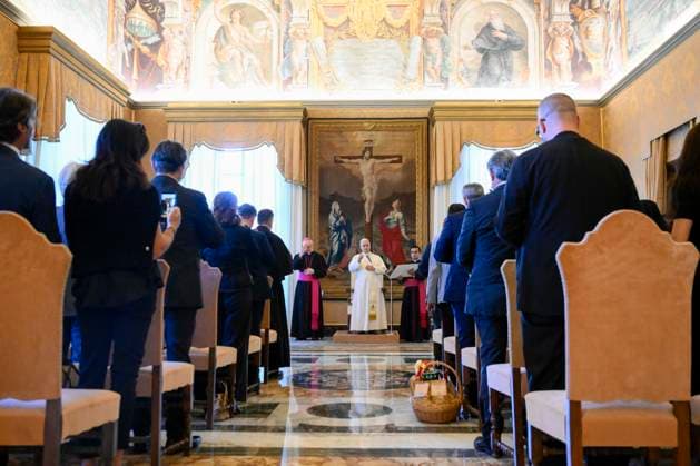 POPE LEO XIV PRIVATE AUDIENCE Italy, Rome, Vatican, September 18, 2026 Pope Leo XIV receives the participants in the meeting organized by the Pope Leo XIV International Study Center EDITORIAL USE ONLY - NO BOOKS Copyright: xVATICANxMEDIA xCatholicxPressxPhotox