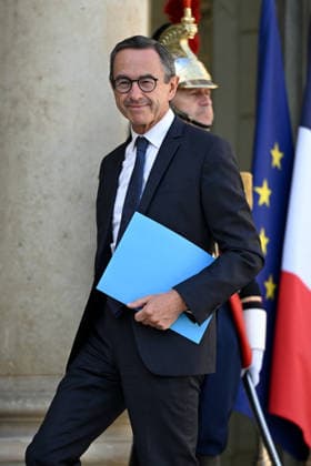 NEWS : Rencontre des dirigeants des partis avec le prÃ sident francais Ã l ElysÃ e - 18 09 2026 Candidate for French Presidential Election Bruno Retailleau arrives at the Elysee Palace for a meeting with French President in Paris on September 18, 2026.  Copyright: xLionelxUrmanx