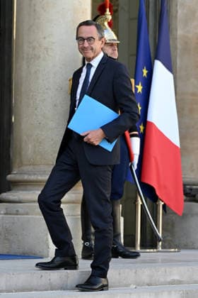 NEWS : Rencontre des dirigeants des partis avec le prÃ sident francais Ã l ElysÃ e - 18 09 2026 Candidate for French Presidential Election Bruno Retailleau arrives at the Elysee Palace for a meeting with French President in Paris on September 18, 2026.  Copyright: xLionelxUrmanx