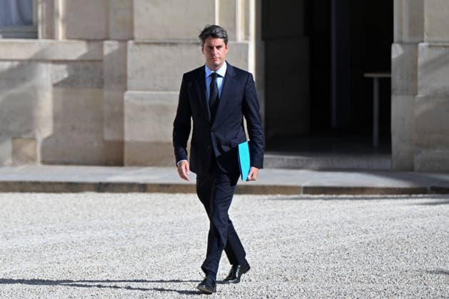 NEWS : Rencontre des dirigeants des partis avec le prÃ sident francais Ã l ElysÃ e - 18 09 2026 Candidate for French Presidential Election Gabriel Attal arrives at the Elysee Palace for a meeting with French President in Paris on September 18, 2026.  Copyright: xLionelxUrmanx