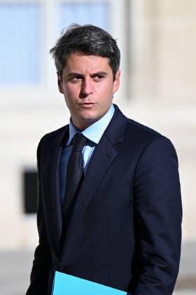 NEWS : Rencontre des dirigeants des partis avec le prÃ sident francais Ã l ElysÃ e - 18 09 2026 Candidate for French Presidential Election Gabriel Attal arrives at the Elysee Palace for a meeting with French President in Paris on September 18, 2026.  Copyright: xLionelxUrmanx