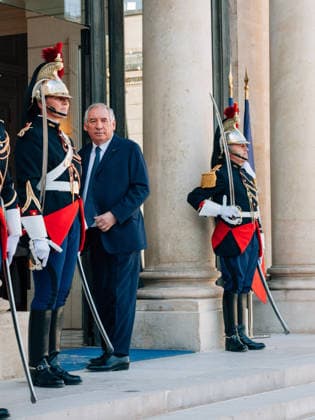 International Crisis: Meeting of Party Leaders at the Élysée Palace Faced with the international crisis, the French President brings together presidential candidates and party leaders at the Élysée Palace for a meeting 459759 2026 09 18 Paris, France Bayrou, François  Copyright: xOlivierxJorrionx xStarfacex STAR_459759_096