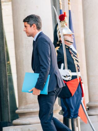 International Crisis: Meeting of Party Leaders at the Élysée Palace Faced with the international crisis, the French President brings together presidential candidates and party leaders at the Élysée Palace for a meeting 459759 2026 09 18 Paris, France Attal, Gabriel  Copyright: xOlivierxJorrionx xStarfacex STAR_459759_104