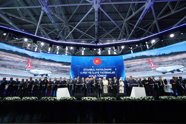 Turkish President Recep Tayyip Erdogan ISTANBUL, TURKIYE - SEPTEMBER 18: (----EDITORIAL USE ONLY - MANDATORY CREDIT - TURKISH PRESIDENCY MURAT CETINMUHURDAR HANDOUT - NO MARKETING NO ADVERTISING CAMPAIGNS - DISTRIBUTED AS A SERVICE TO CLIENTS----) Turkish President Recep Tayyip Erdogan attends the opening ceremony for Istanbul Airport s fourth runway and additional investments in Istanbul, Turkiye, on September 18, 2026. TUR Presidency Murat Cetinmuhurdar Anadolu Istanbul Turkey. Editorial use only. Please get in touch for any other usage.  Copyright: x2026xAnadoluxTURxPresidencyx MuratxCetinmuhurdarx