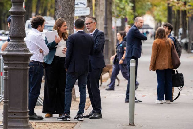 Olivier Faure Leaves Elysee Palace After Meeting With French President - Paris Marine Tondelier, Olivier Faure PS and Manuel Bompard LFI after a meeting with French President at the Elysee Palace in Paris on September 18, 2026. Photo by Eliot Blondet ABACAPRESS.COM Paris France France  Copyright: xBlondetxEliot ABACAx