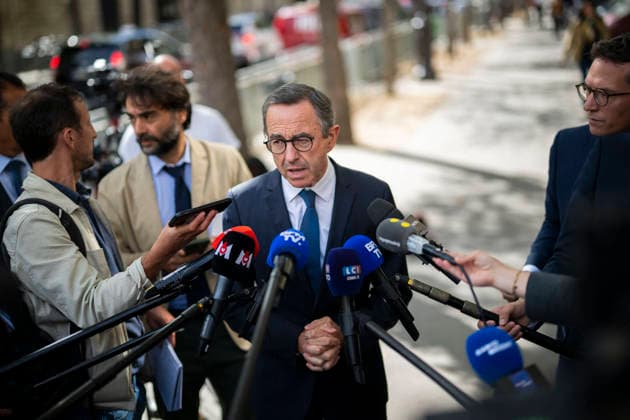 Bruno Retailleau Leaves Elysee Palace After Meeting With French President - Paris Bruno Retailleau after a meeting with French President at the Elysee Palace in Paris on September 18, 2026. Photo by Eliot Blondet ABACAPRESS.COM Paris France France  Copyright: xBlondetxEliot ABACAx