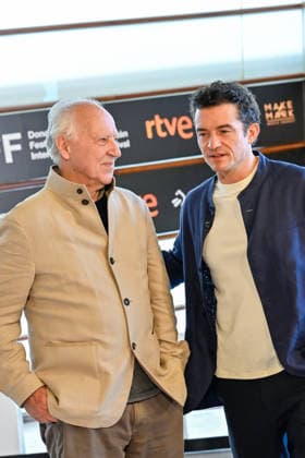 Werner Herzog Receives the Donostia Award at the San Sebastián Film Festival Director, screenwriter, producer, and actor Werner Herzog (left), accompanied by actor Orlando Bloom (right), poses for the media before receiving the Donostia Award at the Kursaal on September 18, 2026, in San Sebastián, Guipúzcoa, Basque Country, Spain. Director, screenwriter, producer, and actor Werner Herzog will receive the Donostia Award in recognition of his career during the opening gala of the San Sebastián Film Festival, which will take place from September 18 to 26 for its 74th edition. The Festival’s highest honorary distinction for the German filmmaker will be accompanied by a screening of his new feature film, ‘Bucking Fastard,’ which competed at the  Copyright: xArnaitzxRubiox 7783881