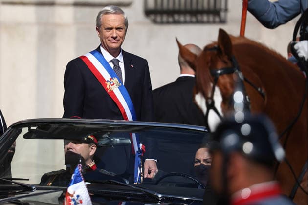 Santiago, September 18, 2026 The President of the Republic, Jose Antonio Kast, leaves La Moneda after the traditional official photo session with ministers and undersecretaries at the Plaza de la Constitución and the Patio de los Canones. Dragomir Yankovic Aton Chile, Santiago, Chile. Aton 1191492  Copyright: DRAGOMIRxYANKOVIC ATONxCHILE