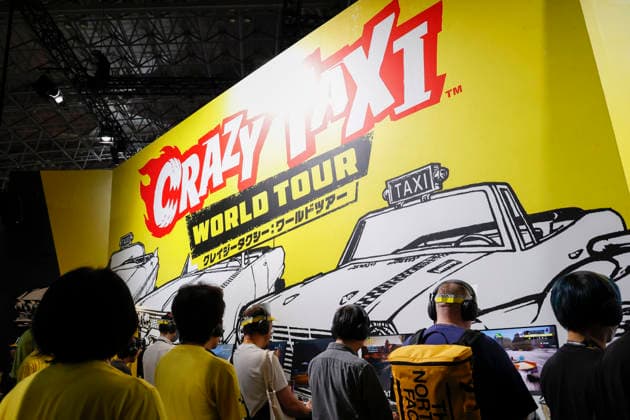 September 18, 2026, Chiba, Japan: Visitors enjoy testing upcoming driving game Crazy Taxi: World Tour during the Tokyo Game Show (TGS) 2026 at Makuhari Messe in Chiba, near Tokyo. This year marks 30 years since the show began. A total of 1,138 companies and organizations from 53 countries participated in the largest exhibition in TGS history. The event runs through September 21. Chiba Japan  - ZUMAm191 20260918_aap_m191_048 Copyright: xRodrigoxReyesxMarinx