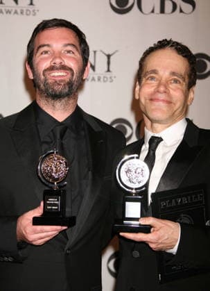 **FILE PHOTO** Duncan Sheik Has Passed Away. Duncan Sheik and Steven Sater, winners for Best Original Score (Music and or Lyrics) Written for the Theatre in the Rainbow Room media room at The 2007 Tony Awards in New York City on June 10, 2007. Photo Copyright: xx