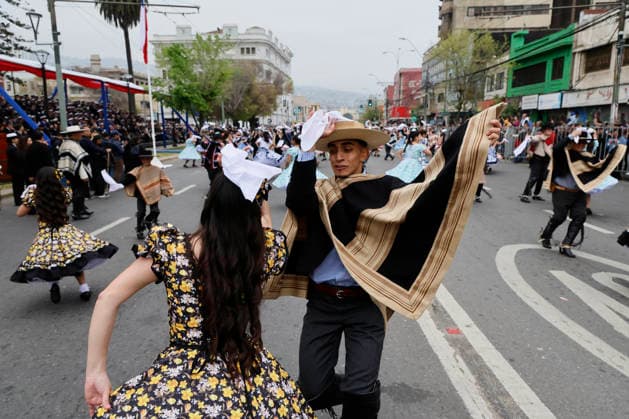 Valparaíso, September 18, 2026 Groups of cueca dancers perform a cueca during the commemoration of the 216th anniversary of National Independence, a ceremony held on Pedro Montt Avenue, Sebastian Cisternas, Aton, Chile, Valparaiso, Chile. Aton 1191683  Copyright: SEBASTIANxCISTERNAS xATONxCHILE