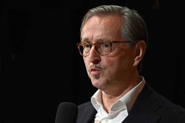 Press conference to introduce the designated artistic director of the Salzburg Festival at the Großes Festspielhaus in Salzburg, photographed on September 18, 2026. The photo shows the designated artistic director of the Salzburg Festival, effective November 1, 2027, the Belgian Peter de Caluwe in profile. 2026 Press conference