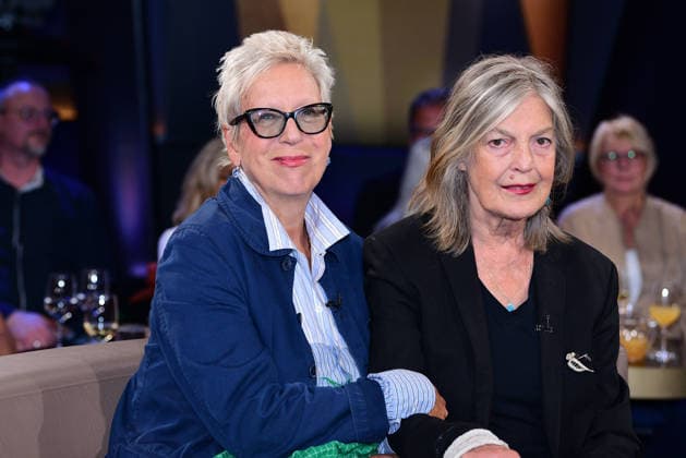 Doris Doerrie and Angela Winkler during the NDR Talk Show on September 18, 2026, at NDR Studio Lokstedt in Hamburg, Germany; NDR Talk Show in Hamburg, Germany