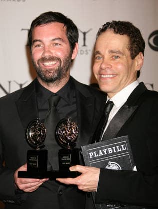 **FILE PHOTO** Duncan Sheik Has Passed Away. Duncan Sheik and Steven Sater, winners for Best Original Score (Music and or Lyrics) Written for the Theatre in the Rainbow Room media room at The 2007 Tony Awards in New York City on June 10, 2007. Photo Copyright: xx