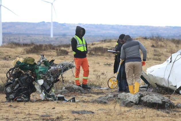 Training aircraft crashes in Kenya, two people lose their lives KAJIADO, KENYA - SEPTEMBER 18: Emergency teams inspect the crash site after a training aircraft crashes in Kipeto, Kajiado County, Kenya, on September 18, 2026. Two people lost ther lives in the crash. Lucas Mukasa Anadolu Kajiado Kenya. Editorial use only. Please get in touch for any other usage.  Copyright: x2026xAnadoluxLucasxMukasax