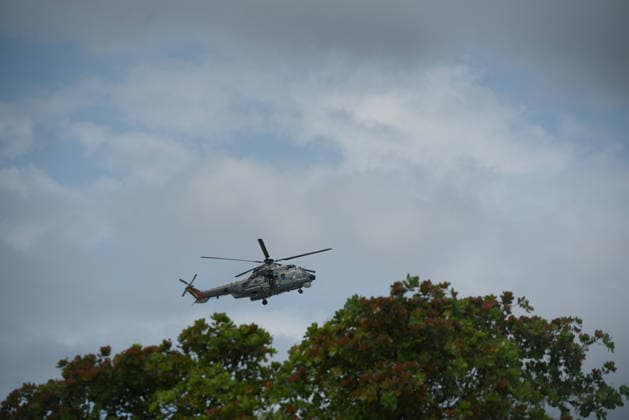 Brazilian President Luiz Inacio Lula da Silva announces security investments in Rio de Janeiro RIO DE JANEIRO, BRAZIL - SEPTEMBER 18: A military helicopter is seen as Brazil s President and reelection candidate Luiz Inacio Lula da Silva speaks during a ceremony announcing investments in security at the headquarters of the Federal Highway Police in Rio de Janeiro, Brazil, on September 18, 2026. Fabio Teixeira Anadolu Rio de Janeiro Brazil. Editorial use only. Please get in touch for any other usage.  Copyright: x2026xAnadoluxFabioxTeixeirax