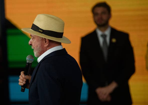Brazilian President Luiz Inacio Lula da Silva announces security investments in Rio de Janeiro RIO DE JANEIRO, BRAZIL - SEPTEMBER 18: Brazil s President and reelection candidate Luiz Inacio Lula da Silva speaks during a ceremony announcing investments in security at the headquarters of the Federal Highway Police in Rio de Janeiro, Brazil, on September 18, 2026. Fabio Teixeira Anadolu Rio de Janeiro Brazil. Editorial use only. Please get in touch for any other usage.  Copyright: x2026xAnadoluxFabioxTeixeirax